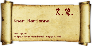 Kner Marianna névjegykártya